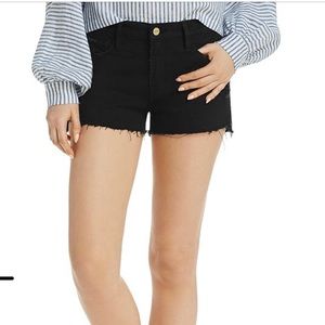 NWT Frame Denim Black Jean Cutoff Shorts Size 27